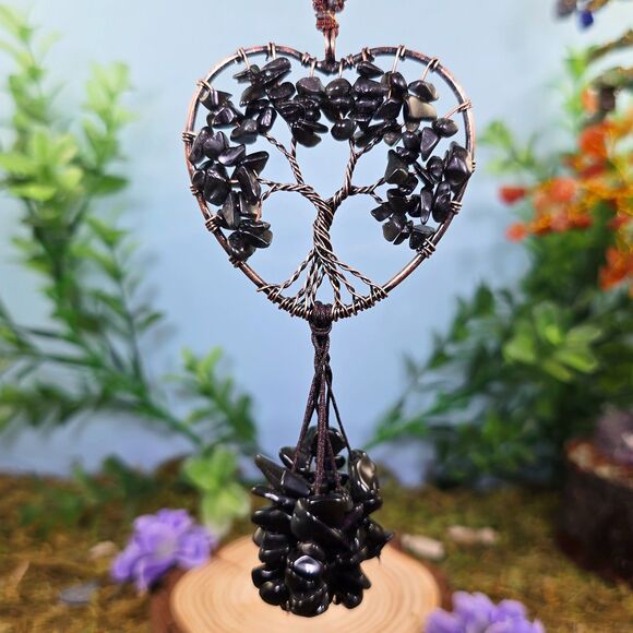 Handmade Obsidian Crystal Heart Décor #7 - Picture 1 of 3